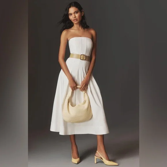 NWT Anthropologie Mare Mare Strapless Seamed A-Line
Midi Dress - Picture 2 of 5